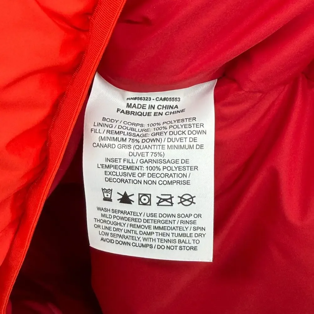 NIKE Vest Mens XL NSW Windrunner Duck Down Fill Puffer Insulated Full Zip Red